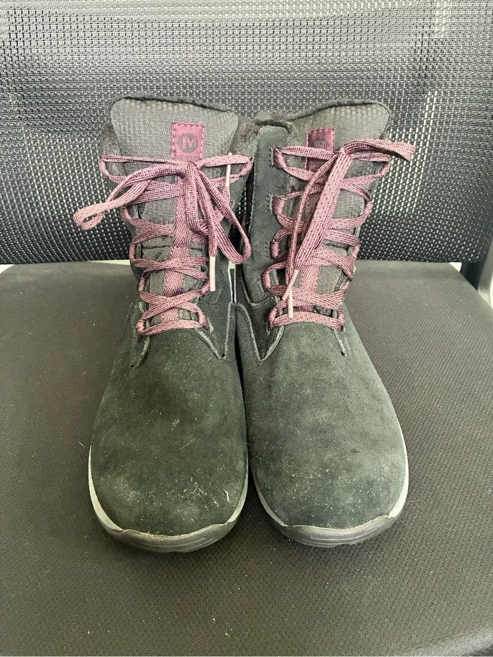 Merrell Jovilee Artica Waterproof Womens Winter Cole Suede Boots Sz 9 Black